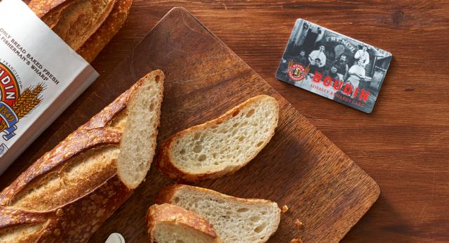 Boudin Sourdough bread and Loyalty Rewards Card