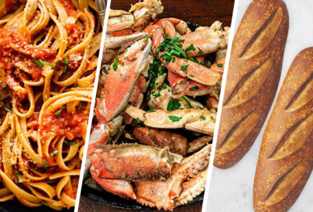 Pasta, Dungeness Crab and 2 Sourdough Loaves