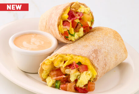 Cali Bacon Breakfast Burrito on Plate