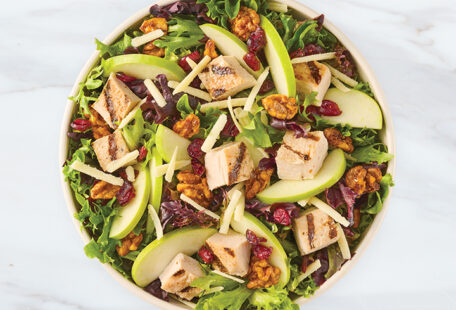 Chicken Apply Walnut Salad on Marble