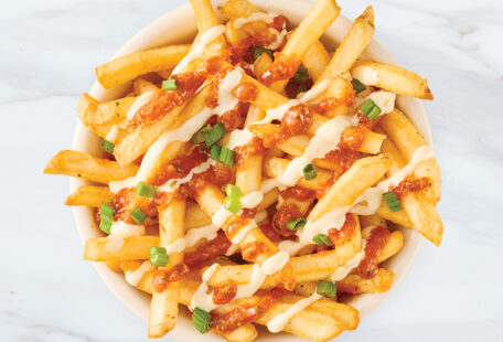 Mission Street Fries on Marble Surface
