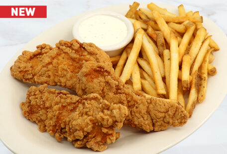 Chicken Fingers and Fries on Plate