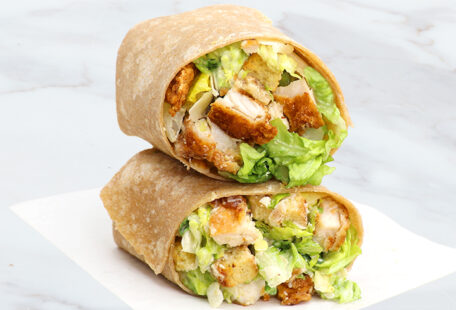 Crispy Chicken Caesar on Parchment