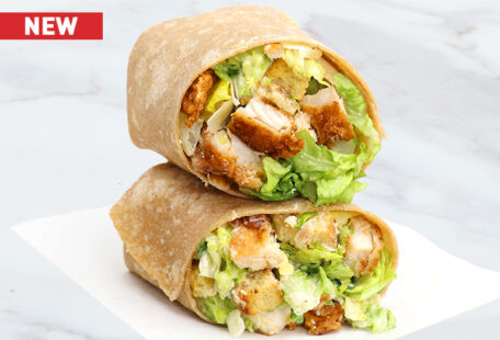Crispy Chicken Caesar Wrap on Parchment