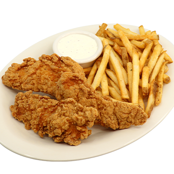 Kid's Chicken Fingers and Fries on Plate