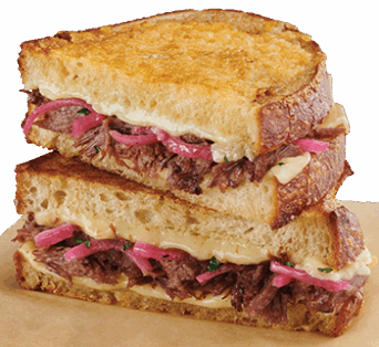 Short Rib Melt on Parchment
