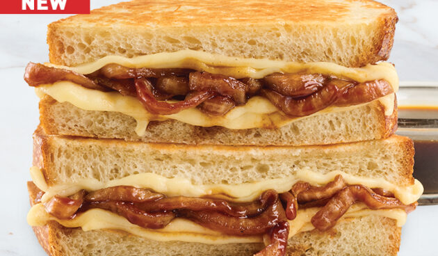 French Onion Grilled Cheese on Marble