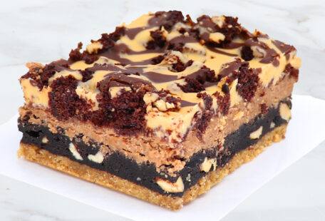 Peanut Butter & Chocolate Bar on Parchment