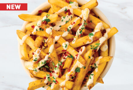 Spicy Buttermilk Ranch Fries on Marble