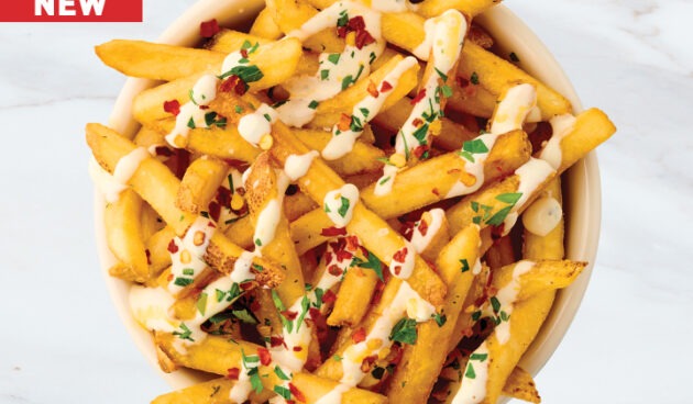 Spicy Buttermilk Ranch Fries on Marble