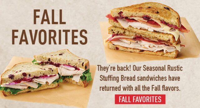 Rustic Stuffing Bread Sandwiches on light brown stone surface