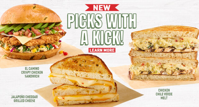 Jalapeno Sandwich Items on White Wood Surface