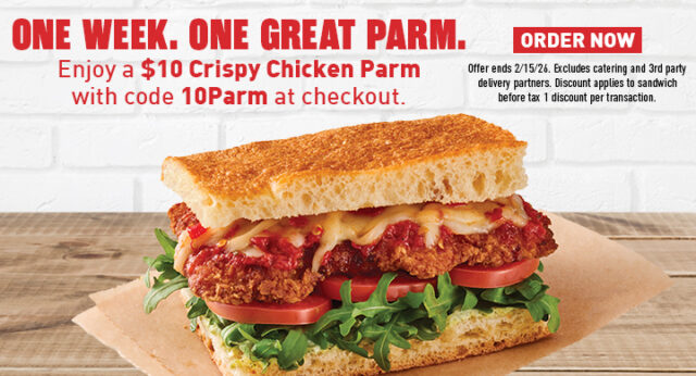 $10 Crispy Chicken Parm - Order Now