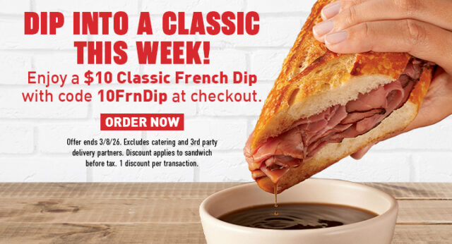 $10 Classic French Dip Week