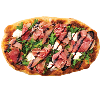Pinsa Pizza Category with Prosciutto Bianca Pizza