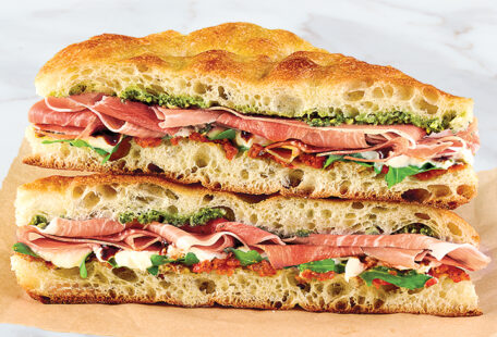 Tuscan Prosciutto Pesto on Marble Surface