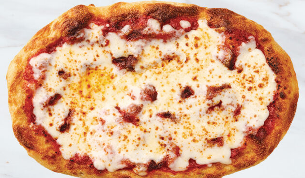 Kid's Cheese Pinsa Pizza on Marble Surface
