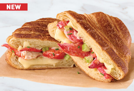 Lobster Melt on parchment on stone surface