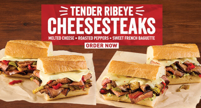 Cheesesteaks on Wood Surface